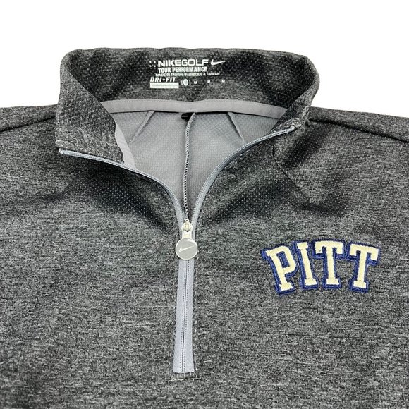 Nike University of Pittsburgh Women's Dri Fit Quarter Zip Jacket Gray Sz Medium - Picture 5 of 10